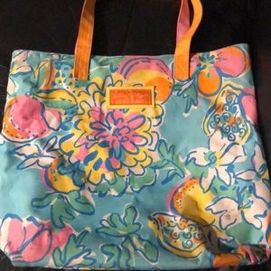 Lily Pulitzer multi colored tote bag.